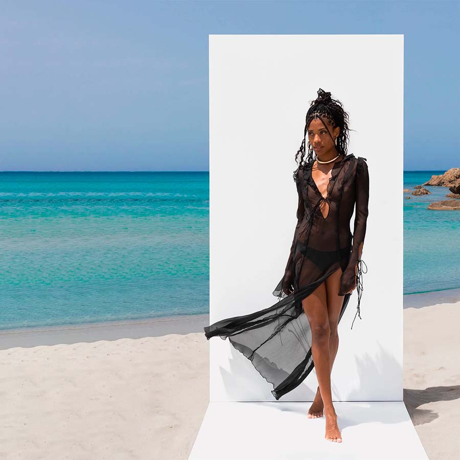 Long Sleeve Mesh MAXI Dress - Image 4