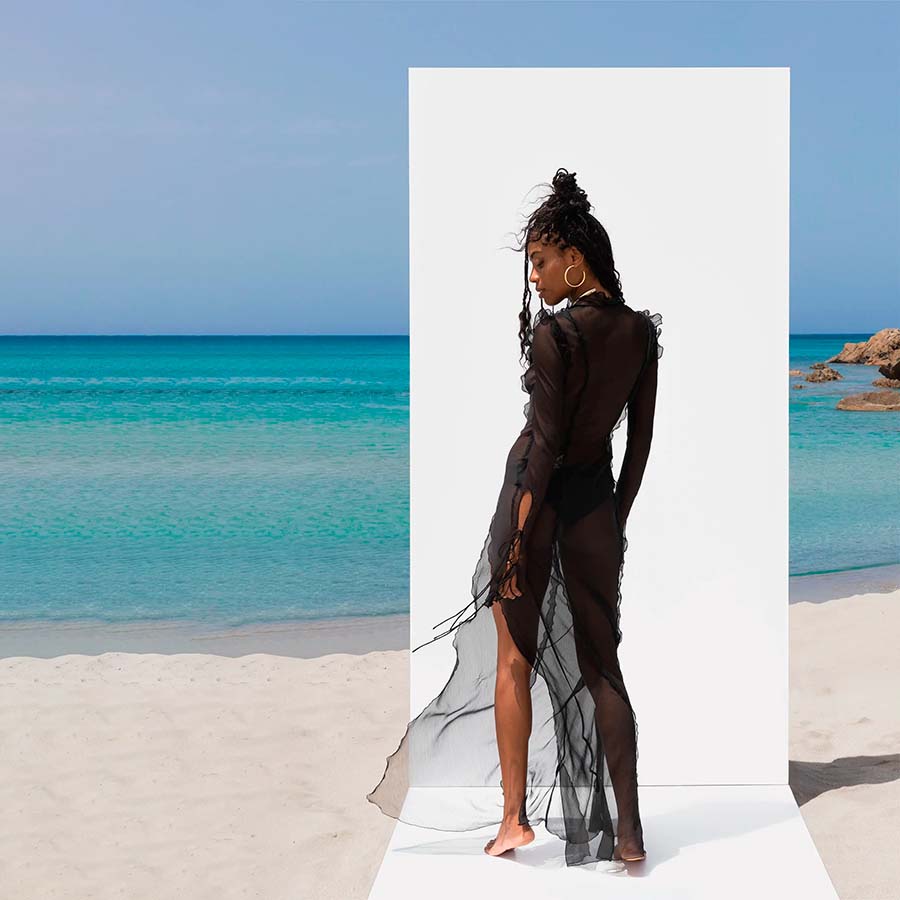 Long Sleeve Mesh MAXI Dress - Image 5