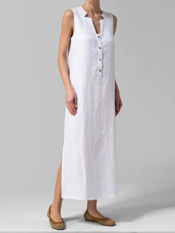 Button Align Slide-On Maxi Dress - Image 6