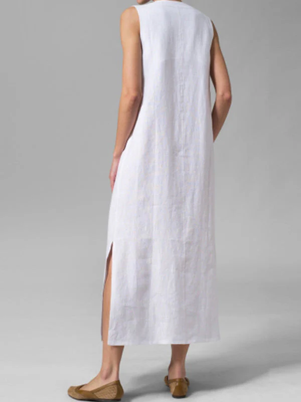 Button Align Slide-On Maxi Dress - Image 7