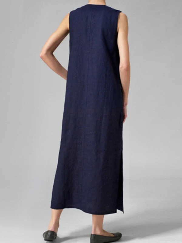 Button Align Slide-On Maxi Dress - Image 9
