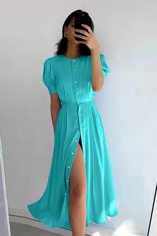 Button Front Mini Dress - Image 6