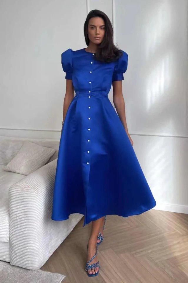 Button Front Mini Dress - Image 8