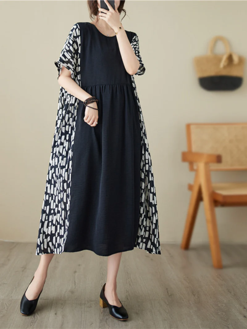 Beyond Imagination Round Neck Smock Drress - Image 2