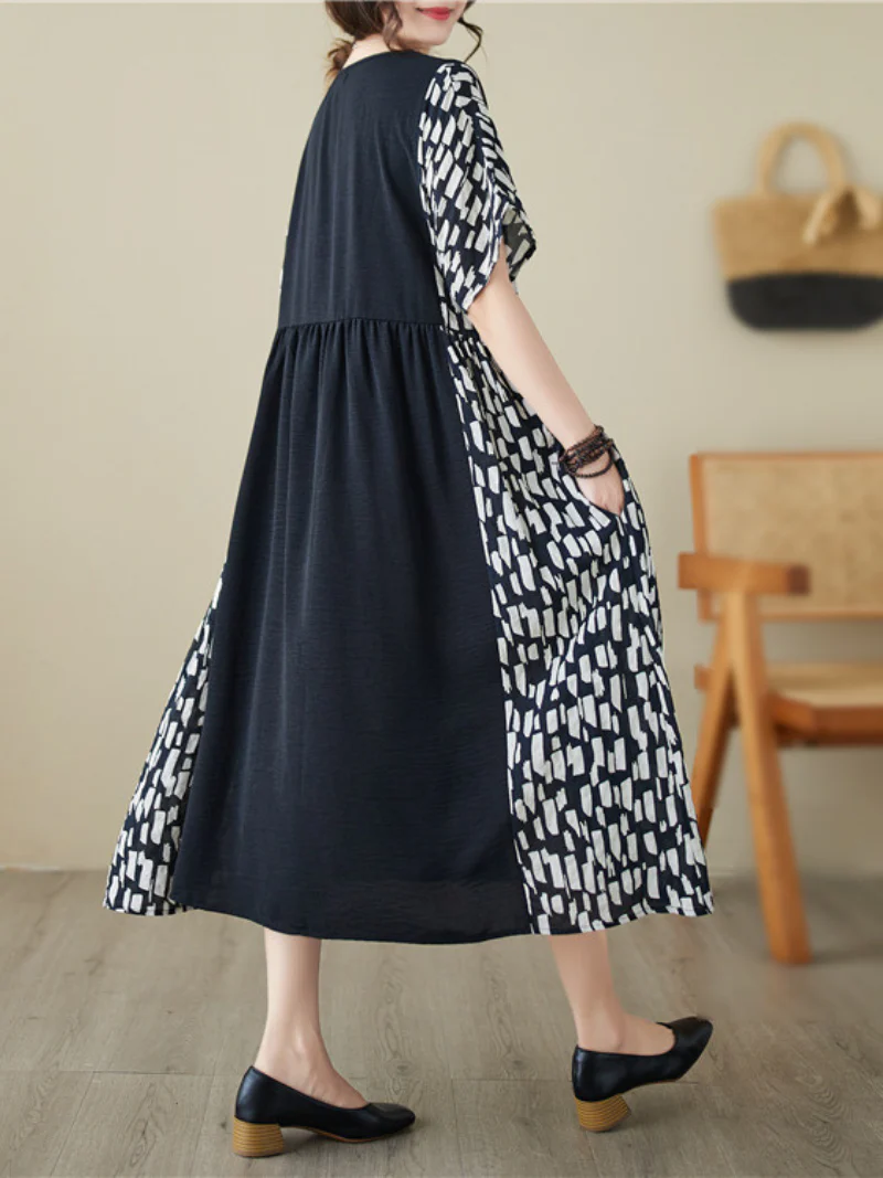 Beyond Imagination Round Neck Smock Drress - Image 3