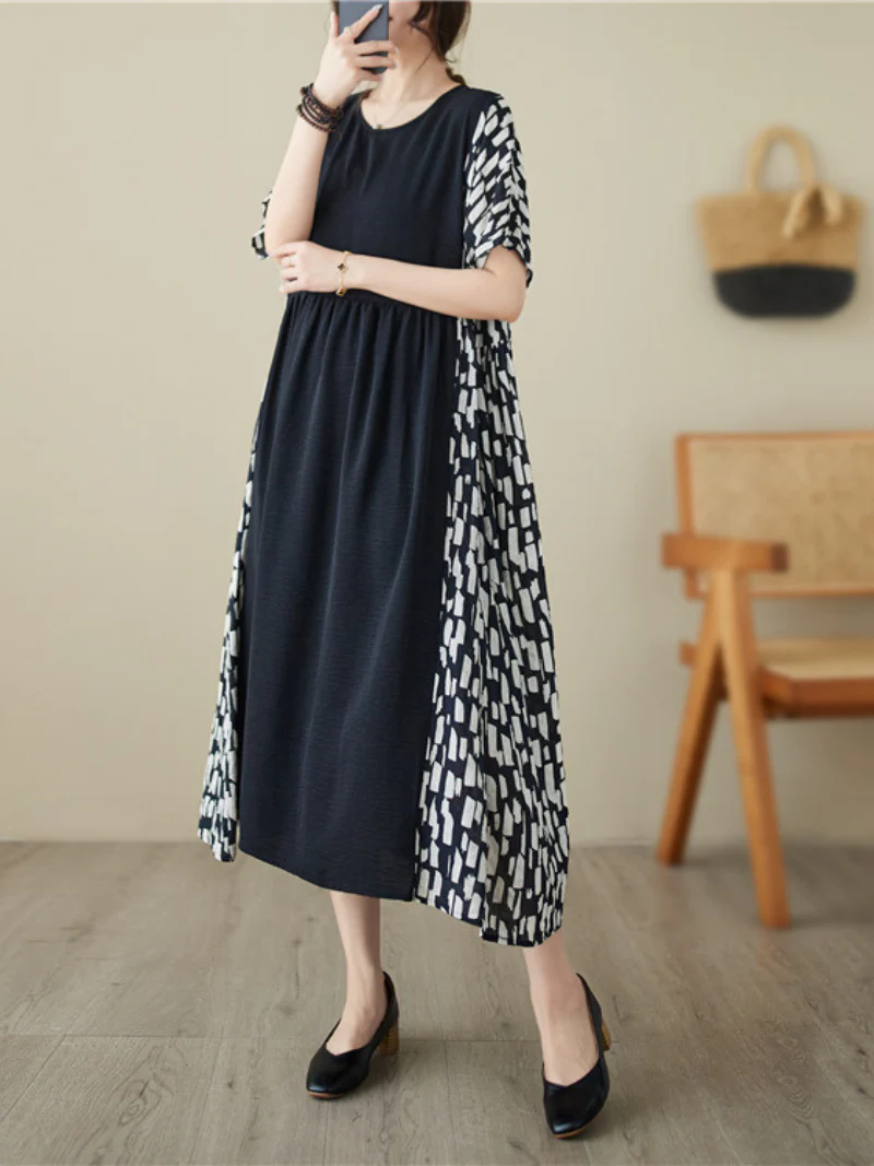 Beyond Imagination Round Neck Smock Drress - Image 4