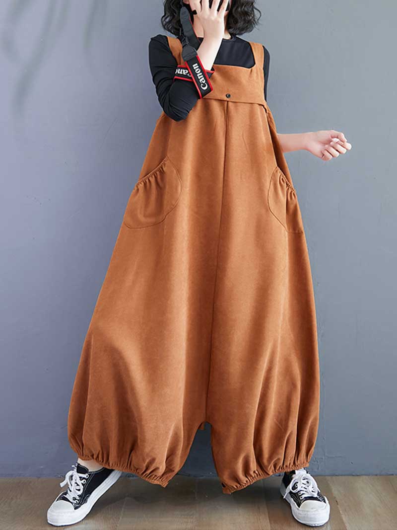 Call My Name  Cotton Overall Baggy Dungarees - Image 2