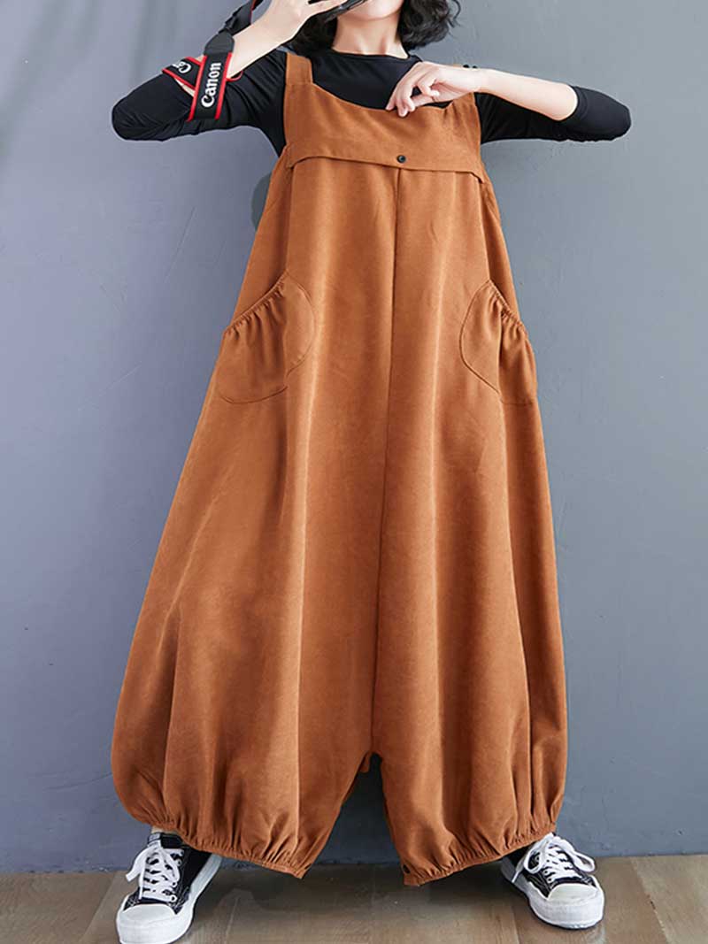 Call My Name  Cotton Overall Baggy Dungarees - Image 4