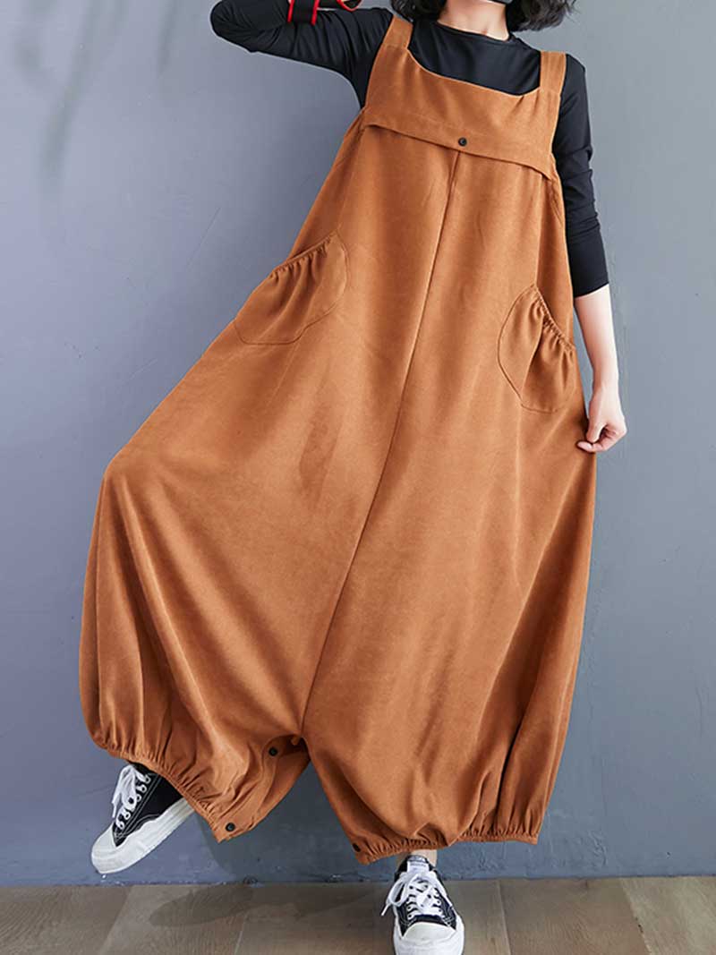 Call My Name  Cotton Overall Baggy Dungarees - Image 5