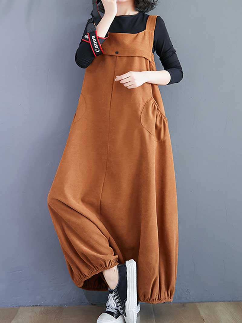 Call My Name  Cotton Overall Baggy Dungarees - Image 6