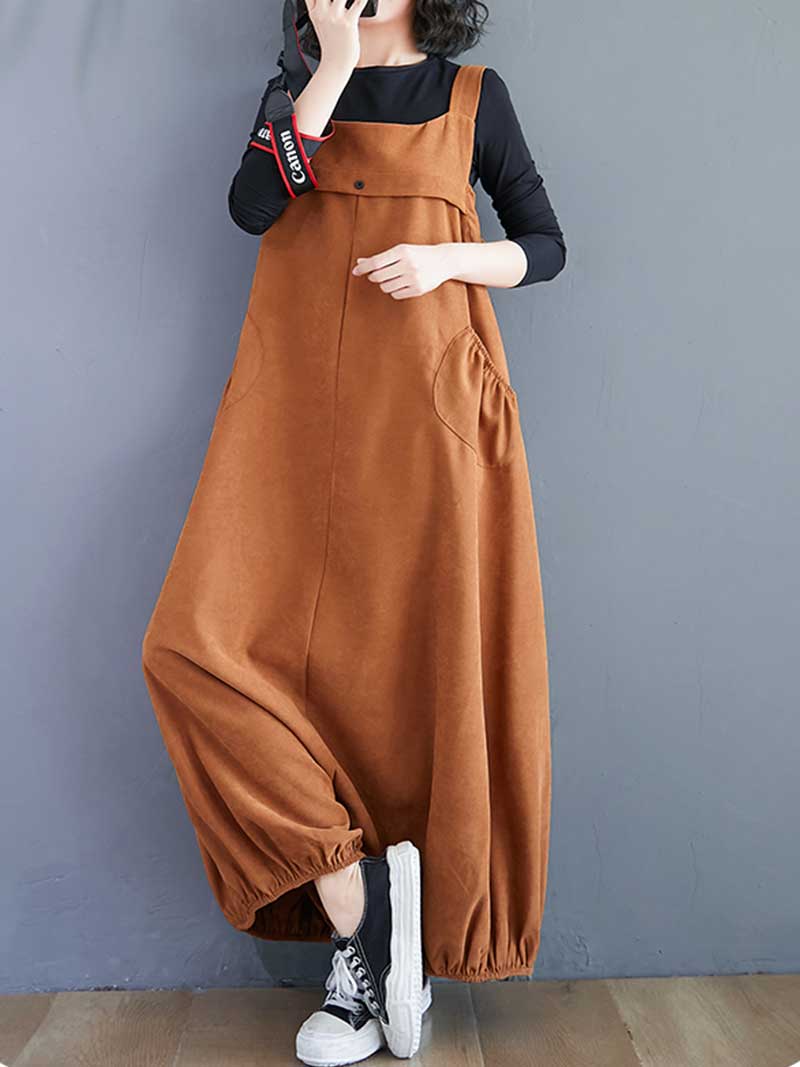 Call My Name  Cotton Overall Baggy Dungarees - Image 7