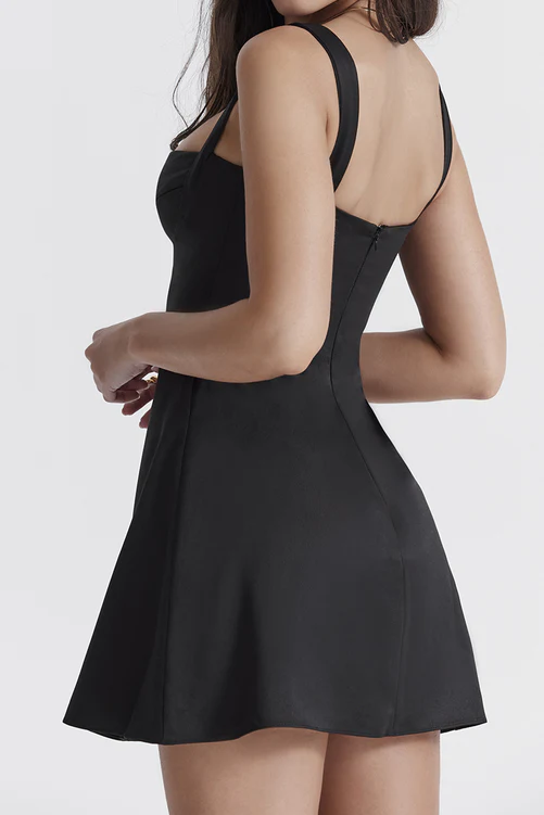 Cane Black Mini Dress - Image 7