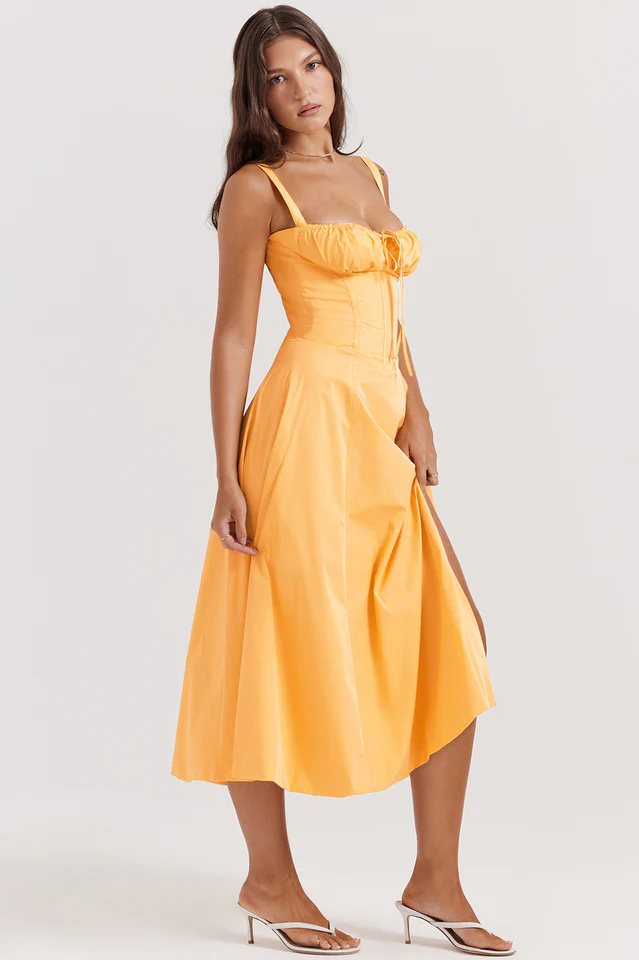 Carmen Tangerine Bustier Sundress - Image 2
