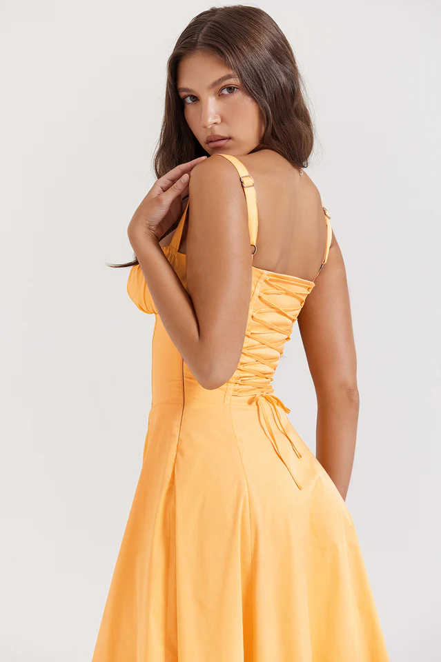 Carmen Tangerine Bustier Sundress - Image 5