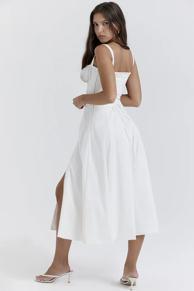 Carmen White Bustier Sundress - Image 2