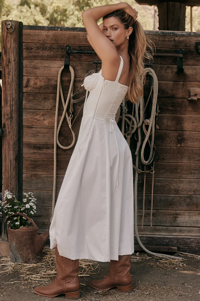Carmen White Bustier Sundress - Image 9