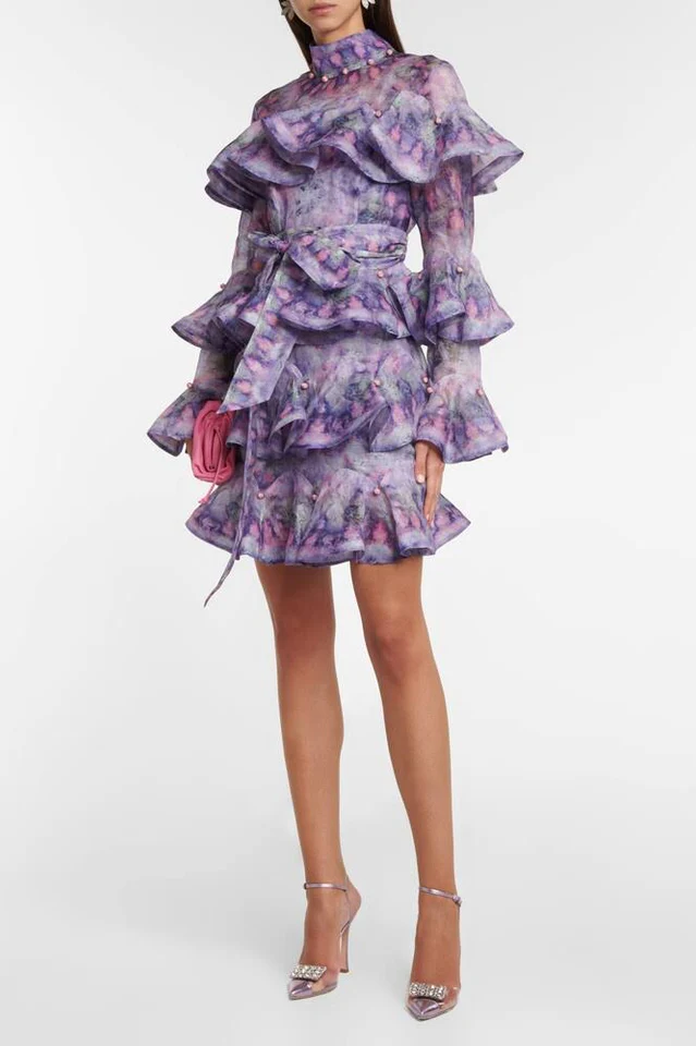 Celestial Frill Mini Dress - Image 2