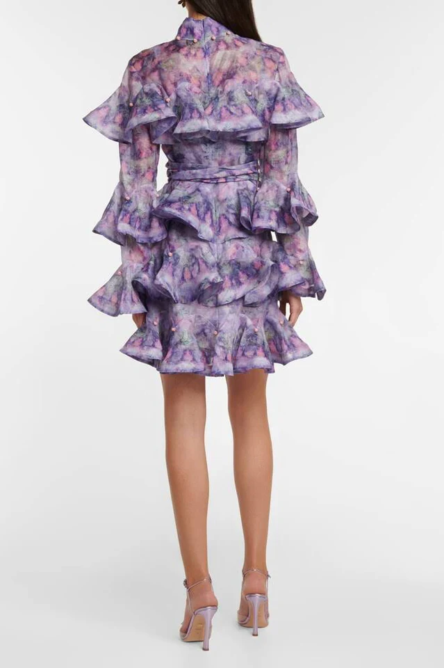 Celestial Frill Mini Dress - Image 3