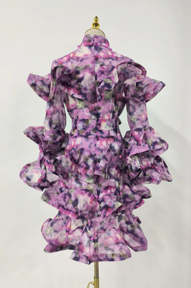 Celestial Frill Mini Dress - Image 5