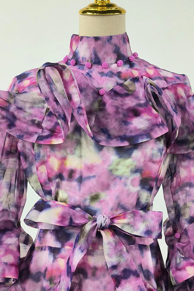 Celestial Frill Mini Dress - Image 6