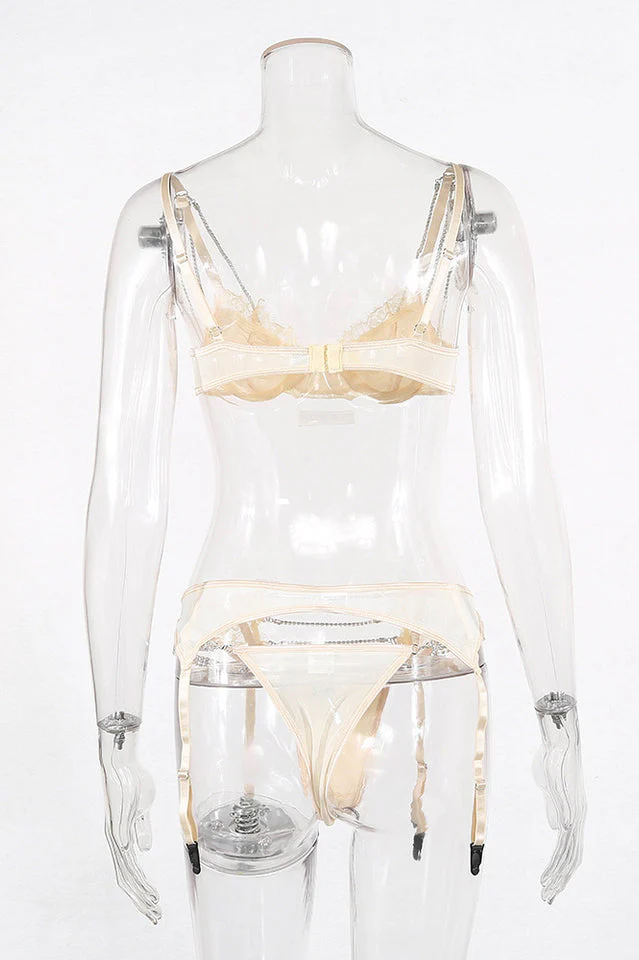 Chain Bra & Underwear Garter Belt Set - Image 23