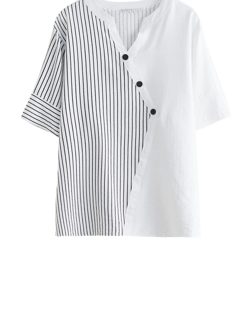 Charming Button-Up Striped Tops - Image 2
