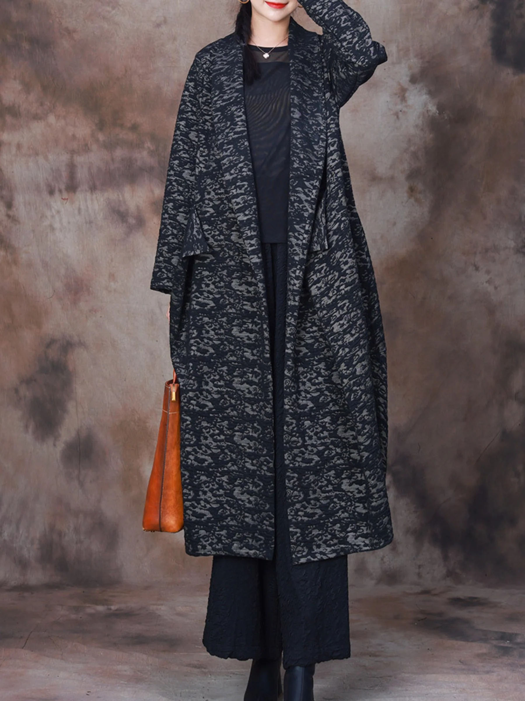 Chic Blazer Print Casual Pocket Jacket Dress for Women - Image 5
