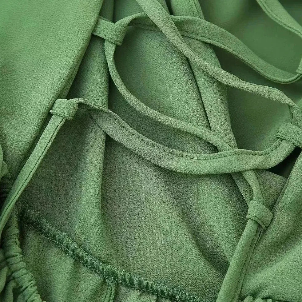 Hollow Out LANTERN Sleeve Mini Dress - Image 18
