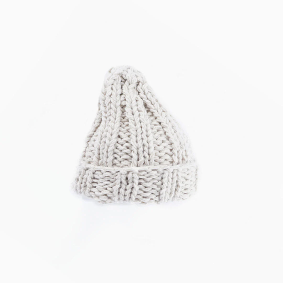 Vintage Chunky Kintted Folded Winter Beanie Hat - Image 3