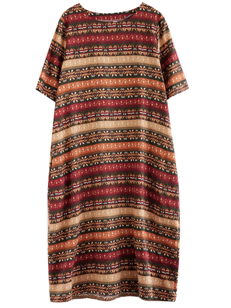 Classic Charmer  Color Striped Printed Midi Dress - Image 5