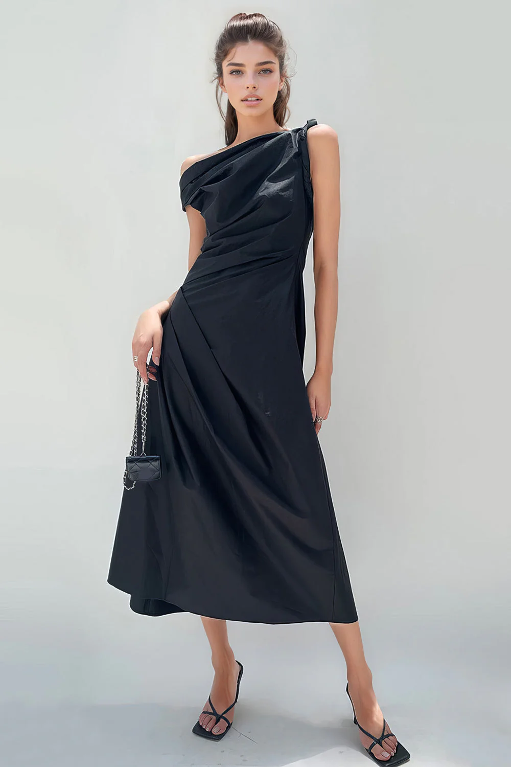 Classic Midi Dress - Black - Image 3