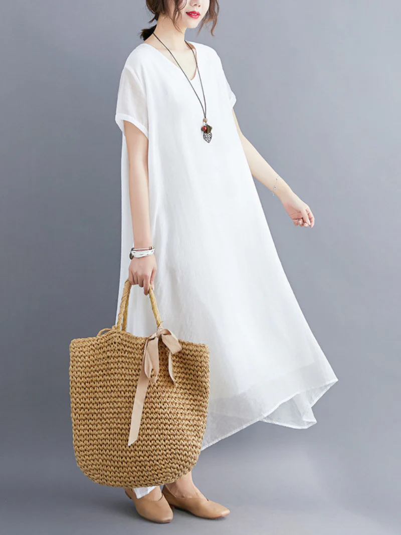 Close To my Heart Cotton V-neck A-line Dress - Image 2