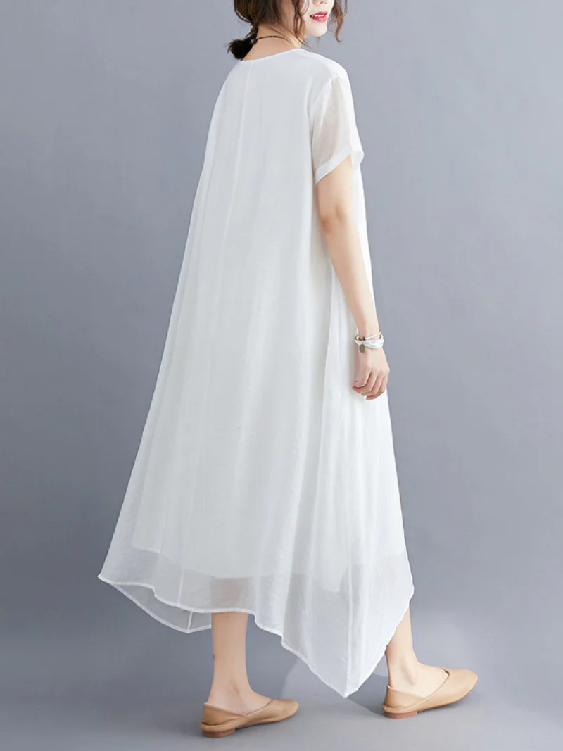Close To my Heart Cotton V-neck A-line Dress - Image 6