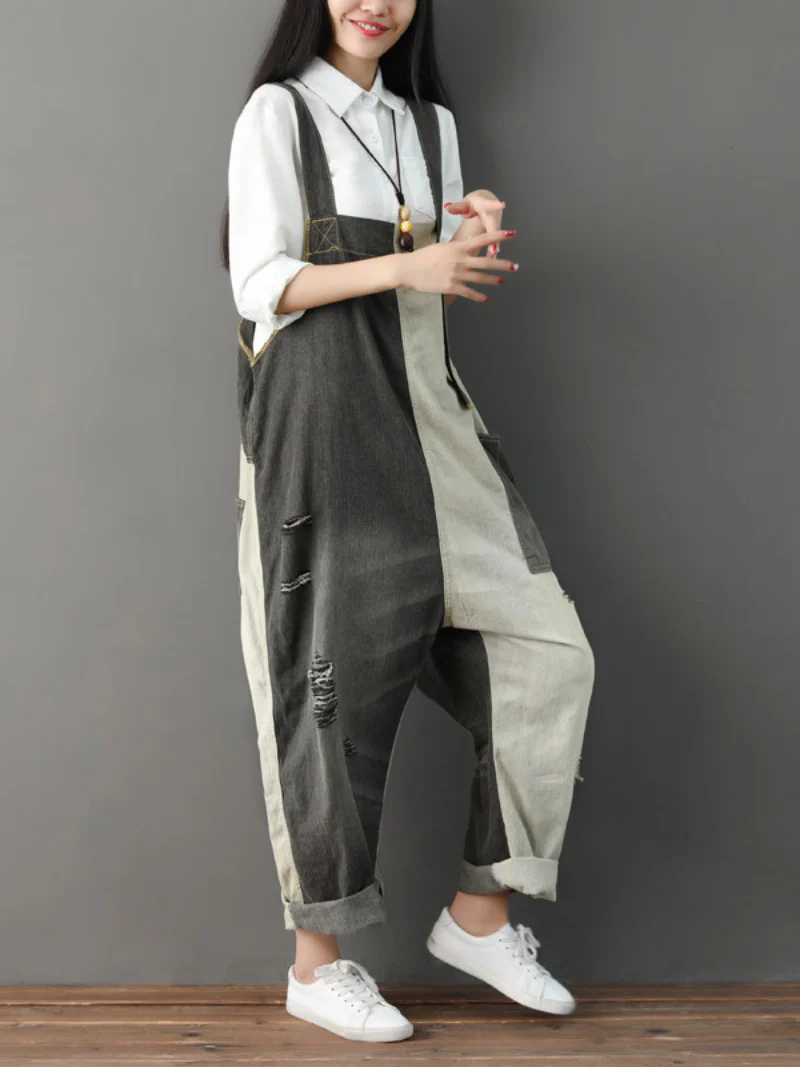 Close Your Eyes Denim Blue Overall Dungarees - Image 7