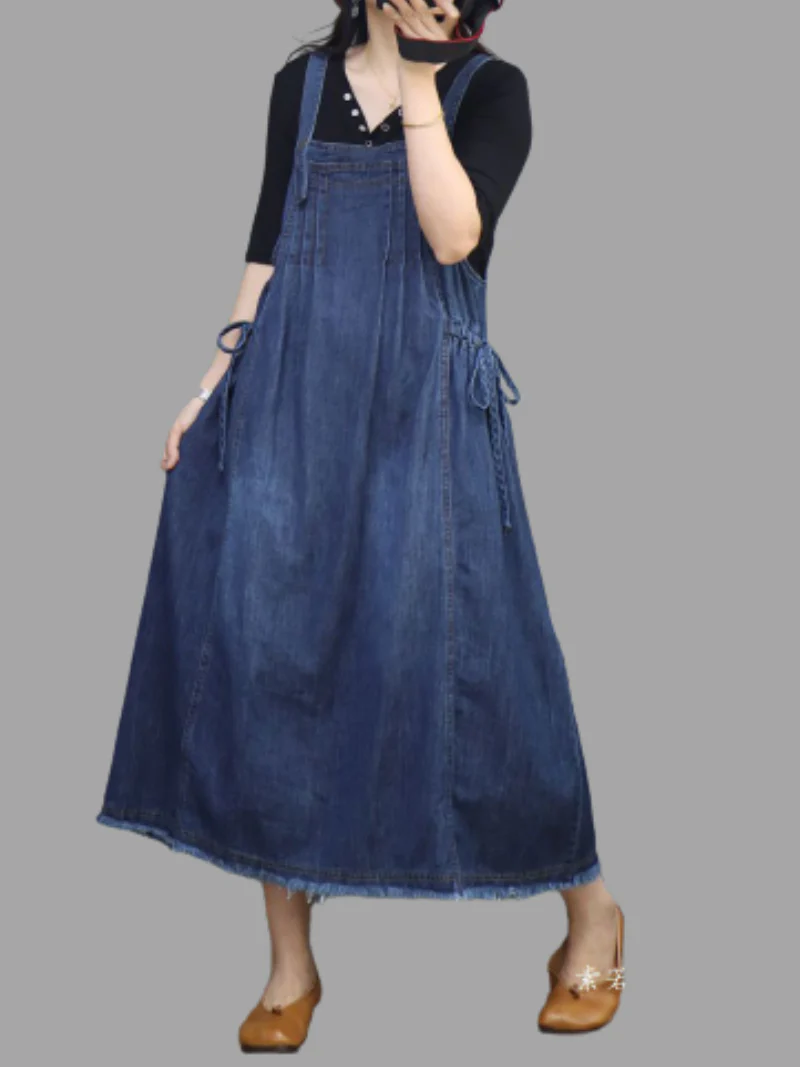 Close Your Eyes Denim High Waist Jumpsuit - Image 2