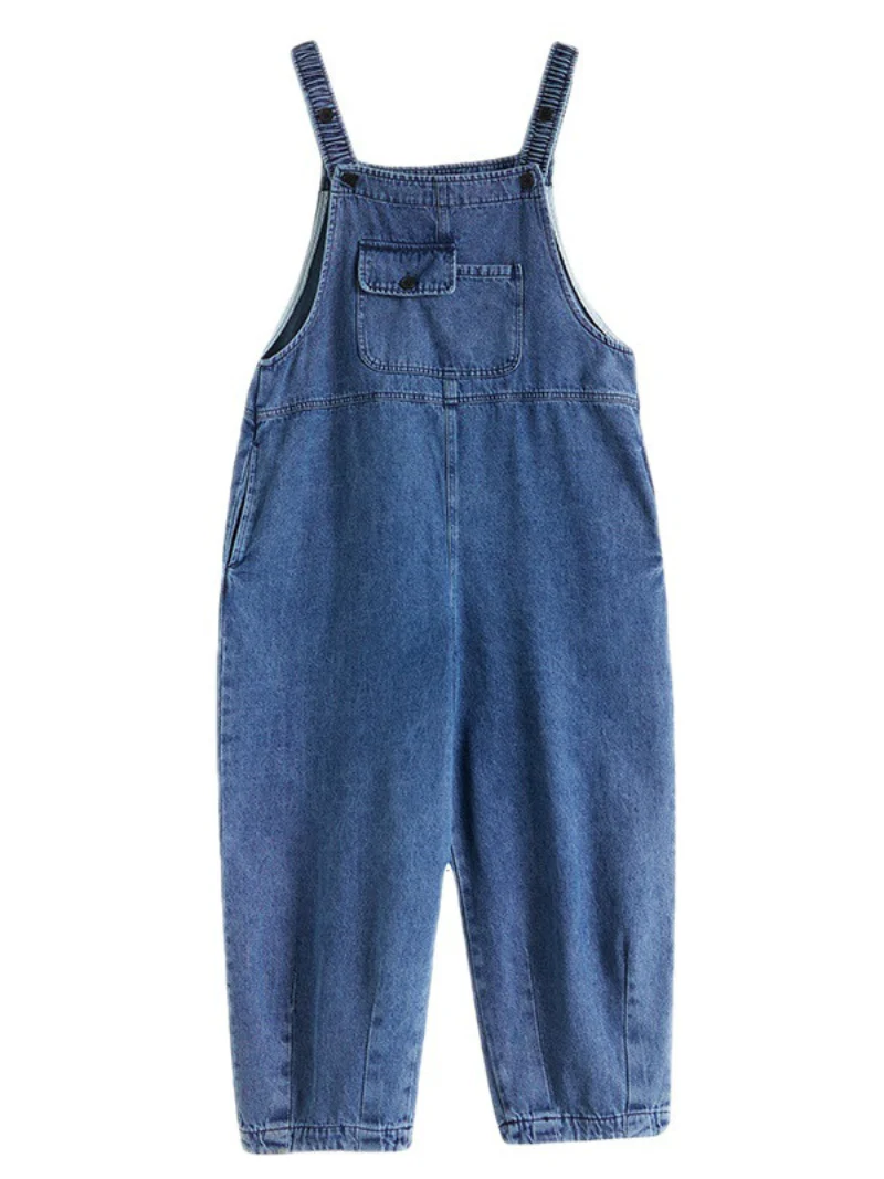 Close Your Eyes Denim High Waist Overall Dungarees - Image 5