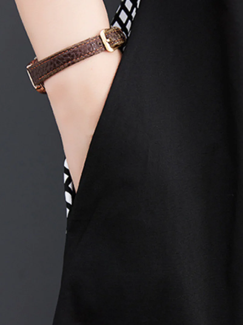 Close Your Eyes Polo Collar A-line Dress - Image 3