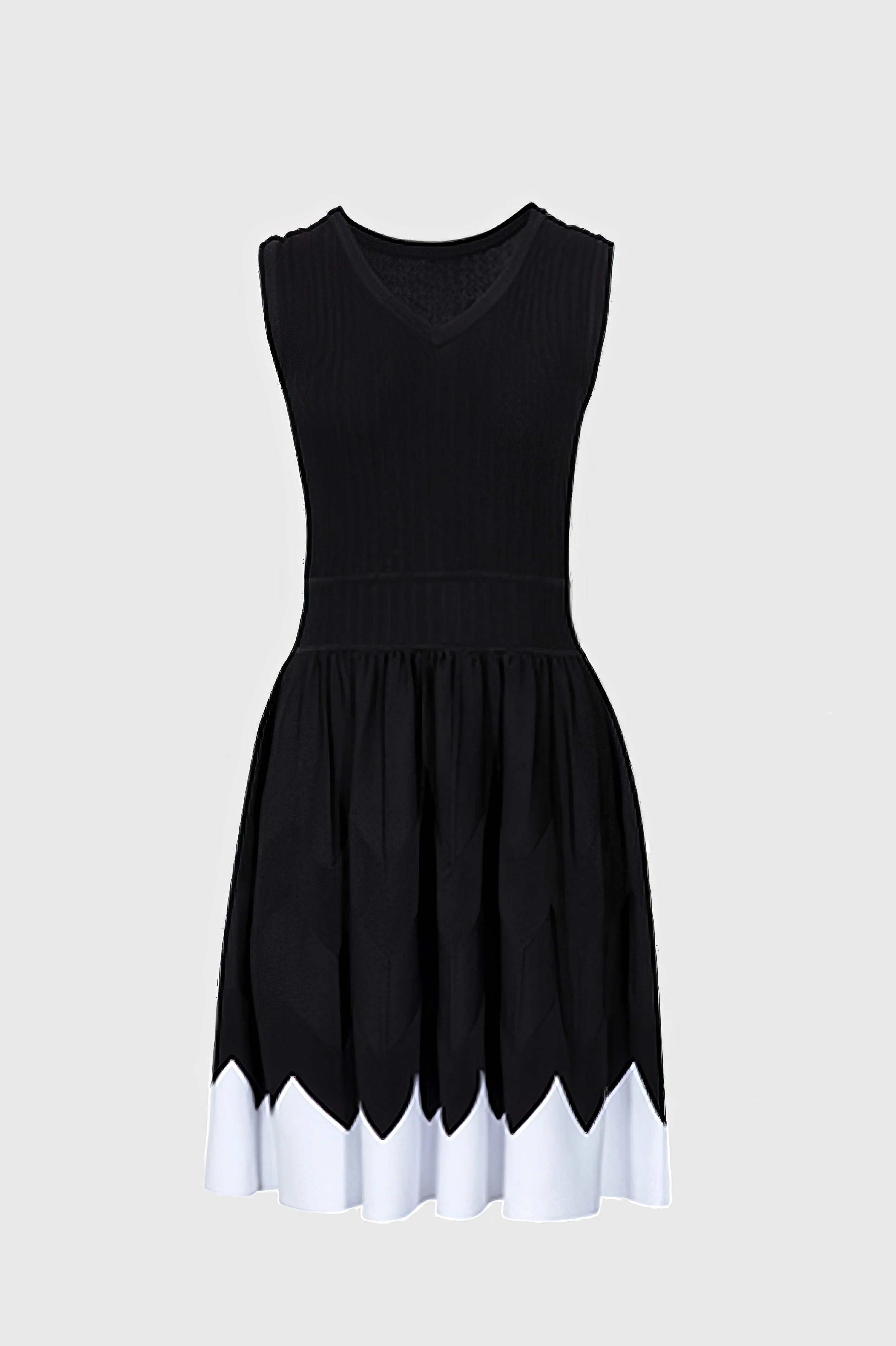Contrast Dress - Black - Image 2
