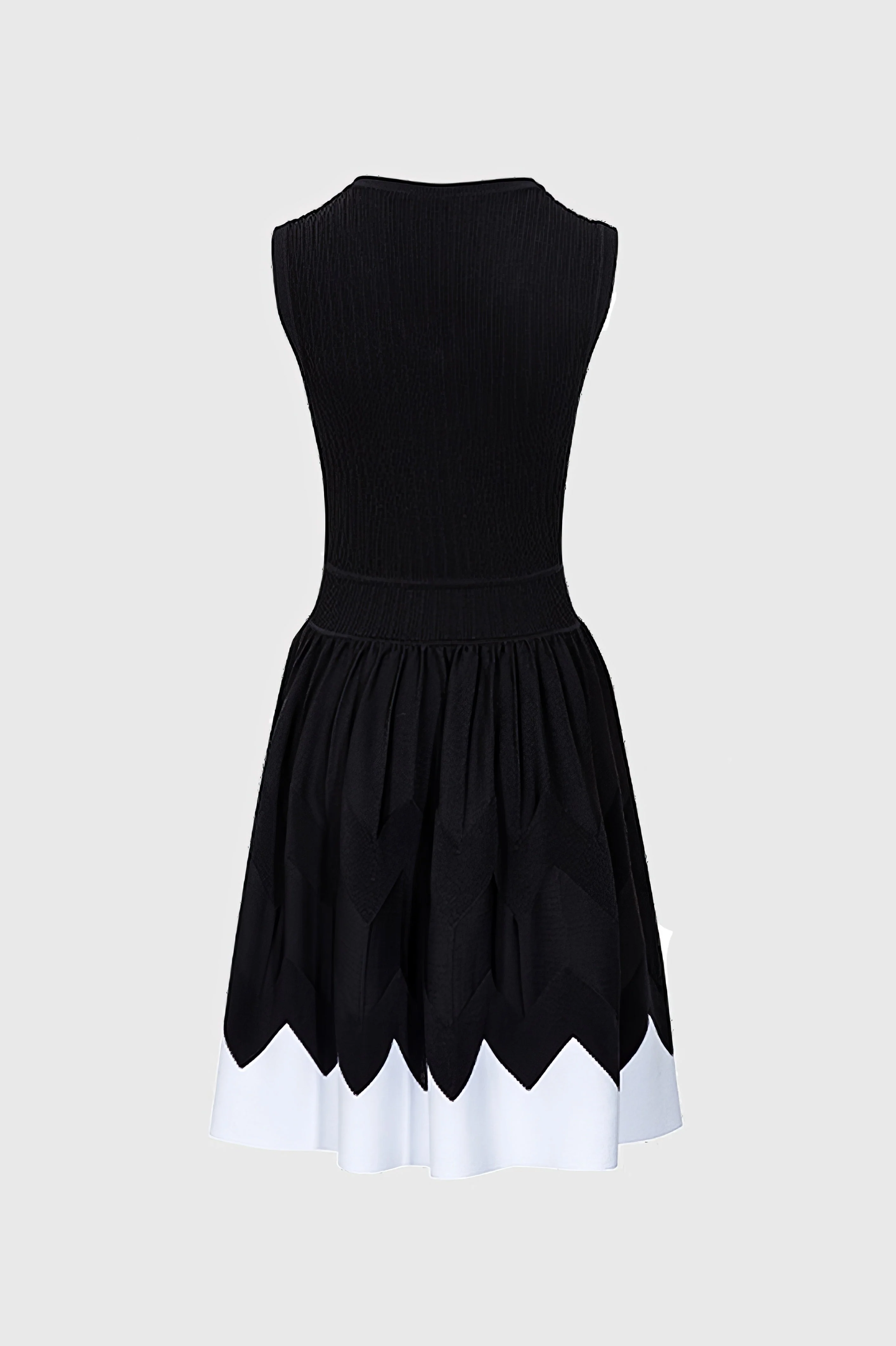 Contrast Dress - Black - Image 3