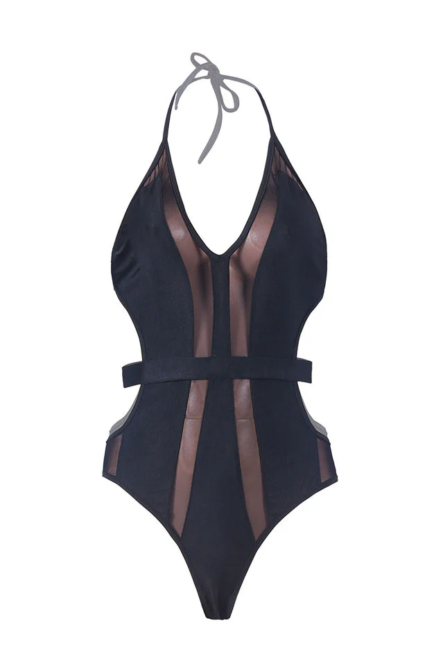 Mesh Halter One Piece Monokini - Image 7