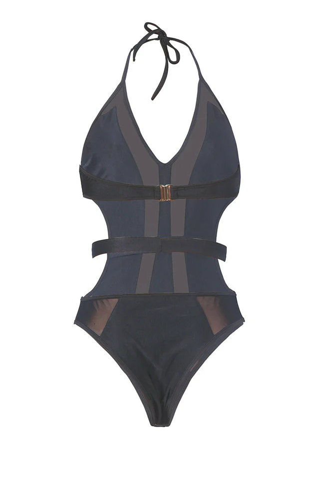 Mesh Halter One Piece Monokini - Image 9