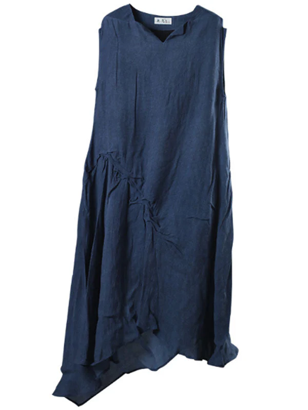 Through the Bluebells Cotton & Linen A-Line Dress - Image 3