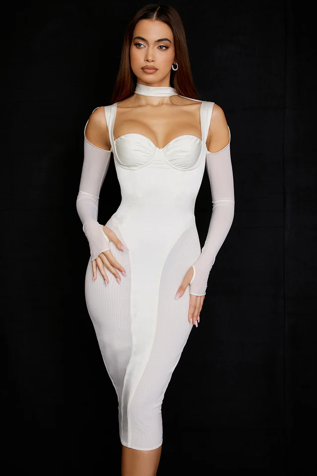 Corset Midi Dress - Image 3