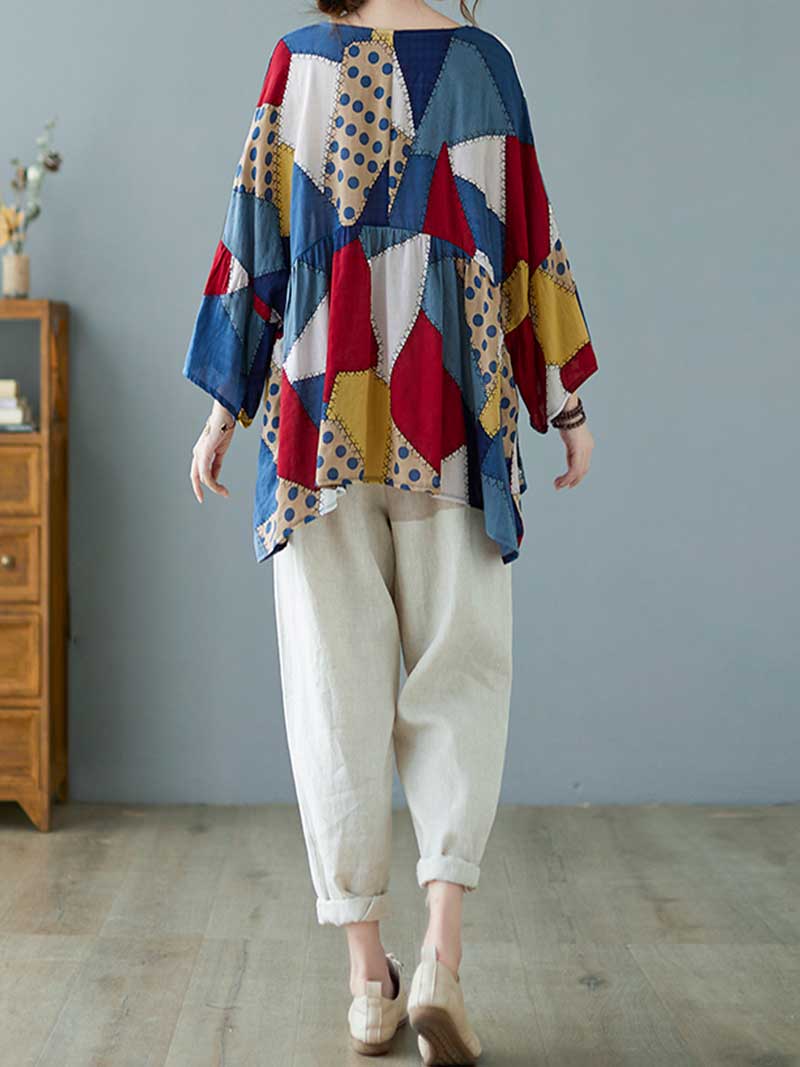 Cotton Multicolor Printed Top - Image 2