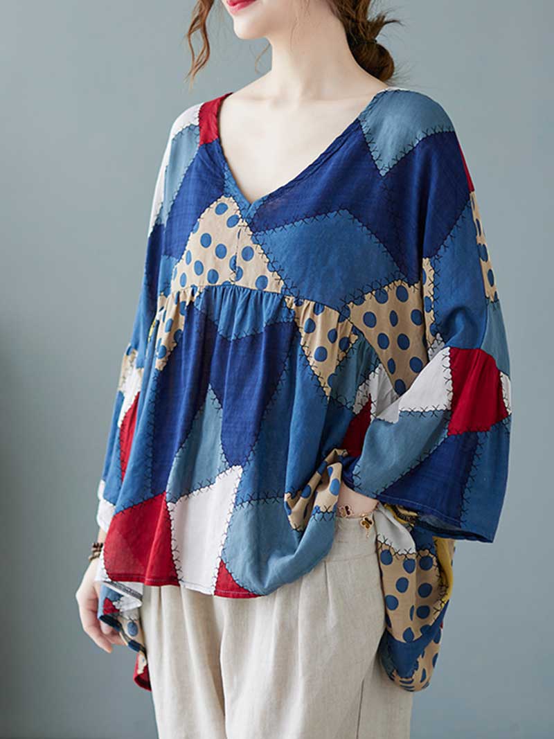 Cotton Multicolor Printed Top - Image 4