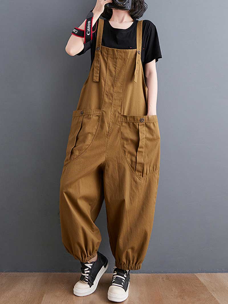 Cotton Nine-Point Pants Overall Dungaree - Image 2