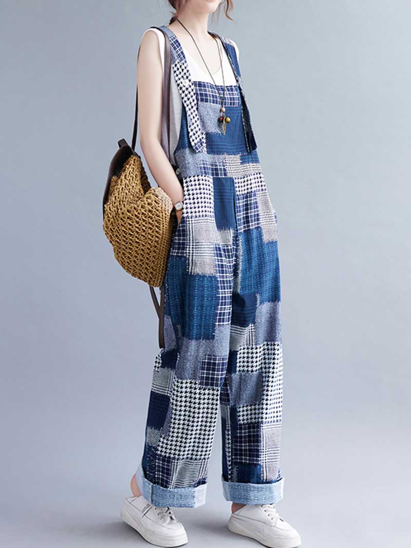 Cotton Sleeveless Blue Overall Dungaree - Image 4