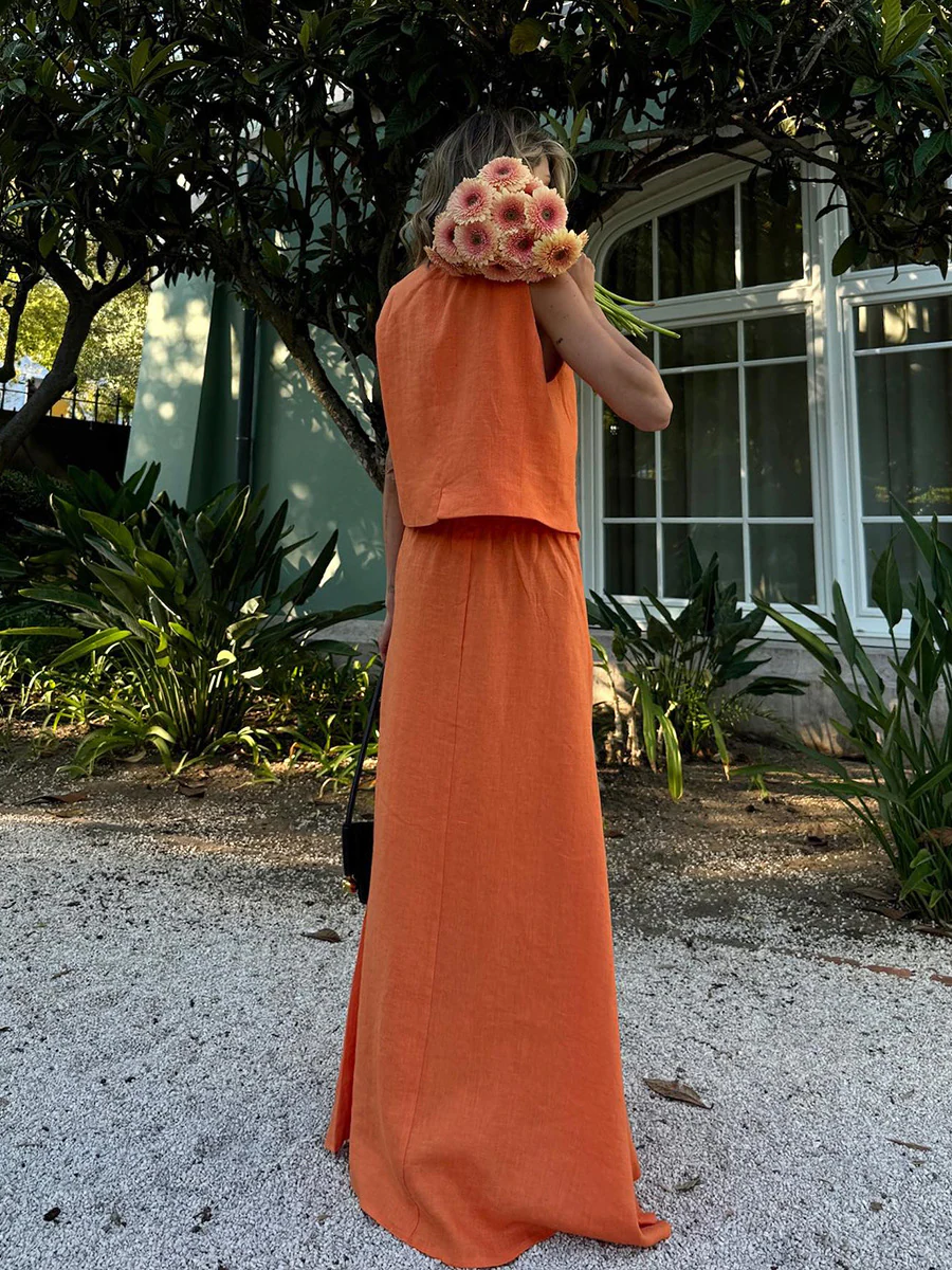 Cozy Linen Skirt Set - Image 5