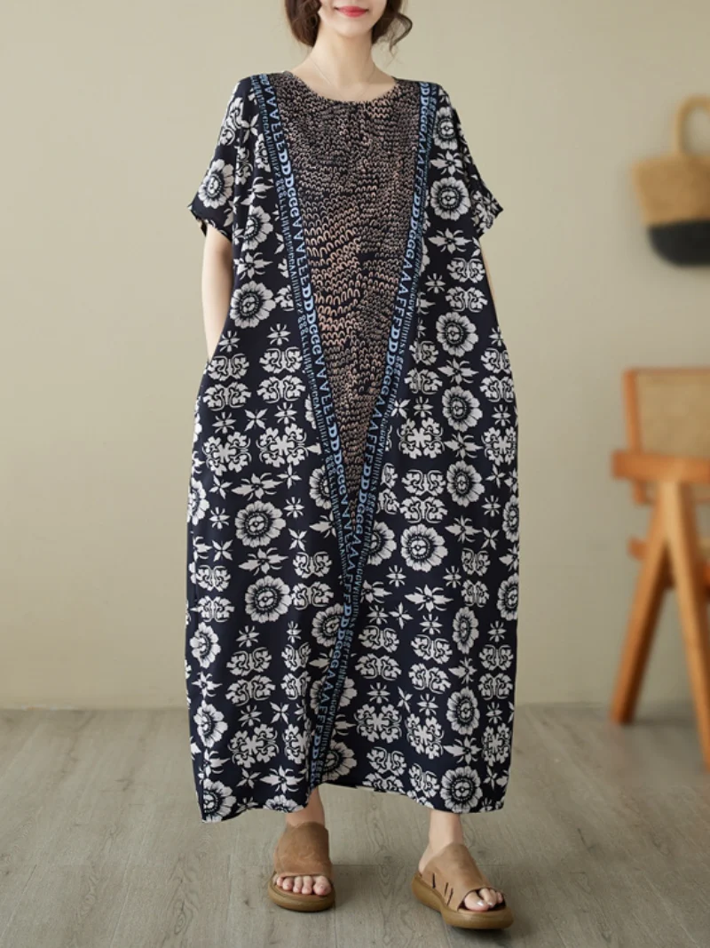 Crazy Love Alphabet Flower Kaftan Dress - Image 2