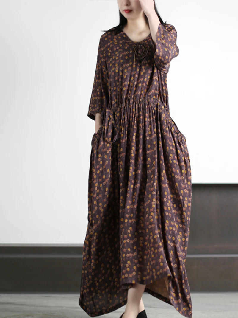 Crazy Style Loose Round Neck A-line Dress - Image 2